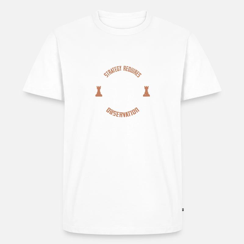 Strategy requires thought, tactics require - Men's Premium Organic T-Shirt - white