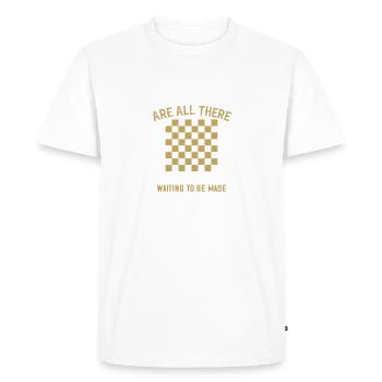 The blunders are all there on the board, waiting - Men's Premium Organic T-Shirt - white - Front - Nico (187cm)
