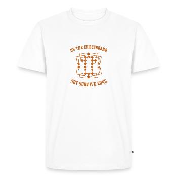 On the chessboard, lies and hypocrisy do not - Men's Premium Organic T-Shirt - white - Front - Nico (187cm)