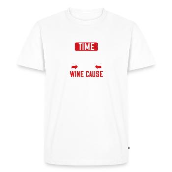 Time, motion and wine cause sleep - Men's Premium Organic T-Shirt - white - Front - Nico (187cm)