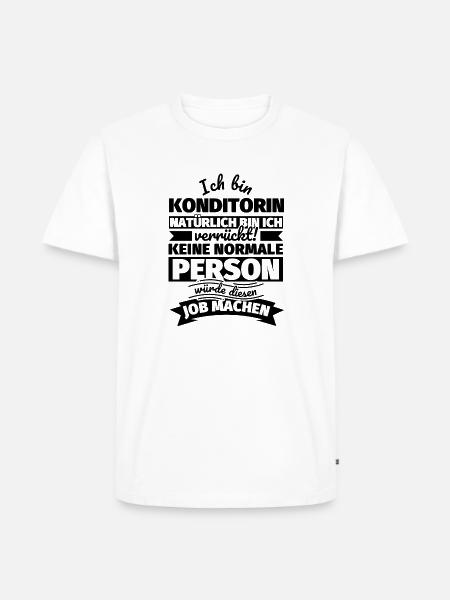 Konditorin Geschenke - Männer Premium Bio T-Shirt - Weiß