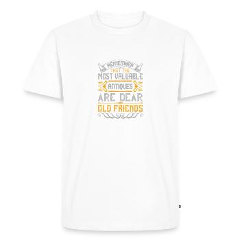 Rappelez-vous que les antiquités les plus précieuses sont chères - T-shirt Premium bio Homme - blanc - Devant - Nico (187cm)