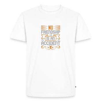 No friendship is an accident - Men's Premium Organic T-Shirt - white - Front - Nico (187cm)