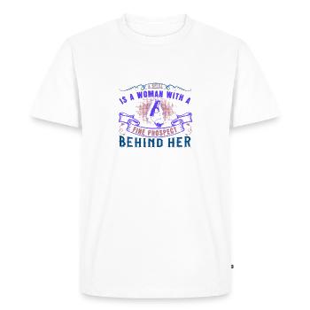 Une mariée est une femme avec une belle perspective de - T-shirt Premium bio Homme - blanc - Devant - Nico (187cm)