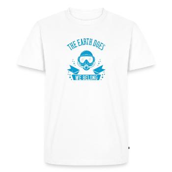 La Terre ne nous appartient pas, nous appartenons à la - T-shirt Premium bio Homme - blanc - Devant - Nico (187cm)
