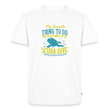 My favourite thing to do on this planet is to - Men's Premium Organic T-Shirt - white - Front - Nico (187cm)