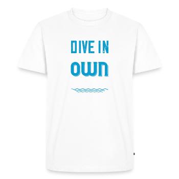 Dive in your own style - Men's Premium Organic T-Shirt - white - Front - Nico (187cm)