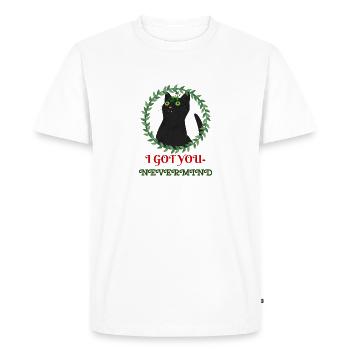 Cat I Got You Nevermind - Men's Premium Organic T-Shirt - white - Front - Nico (187cm)