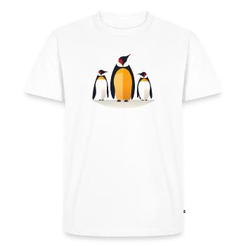 3 Pingouins - T-shirt Premium bio Homme - blanc - Devant - Nico (187cm)