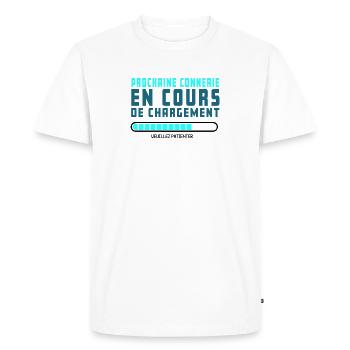 humour informatique, message informatique, bêtise - T-shirt Premium bio Homme - blanc - Devant - Nico (187cm)