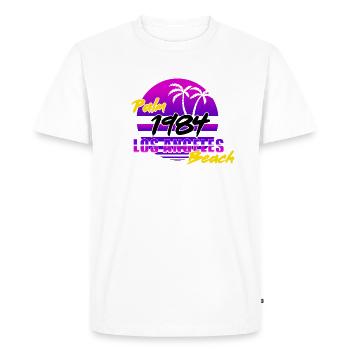 LA Palm Beach - T-shirt Premium bio Homme - blanc - Devant - Nico (187cm)