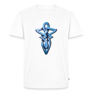 tribal_knot_blue - T-shirt Premium bio Homme - blanc - Devant - Nico (187cm)