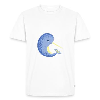 Narwhal - I do not like unicorns - Men's Premium Organic T-Shirt - white - Front - Nico (187cm)