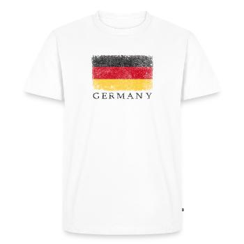 Allemagne Drapeau allemand Drapeau allemand - T-shirt Premium bio Homme - blanc - Devant - Nico (187cm)