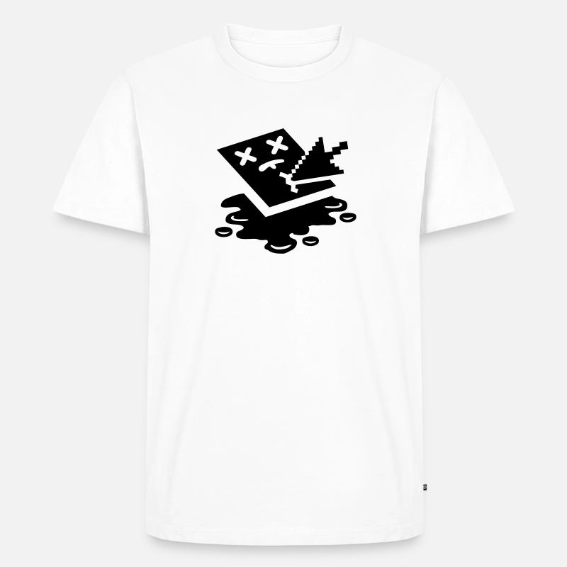 Dead Pixel - Männer Premium Bio T-Shirt - Weiß