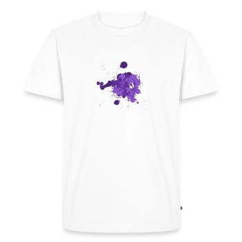 mixtura - violet - Men's Premium Organic T-Shirt - white - Front - Nico (187cm)