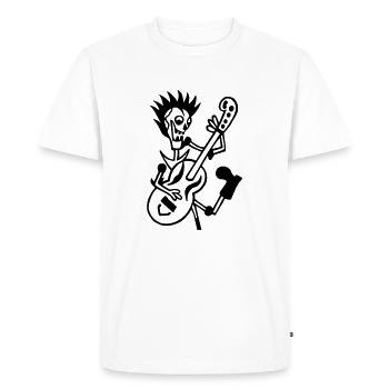 Skulli-88 - Men's Premium Organic T-Shirt - white - Front - Nico (187cm)