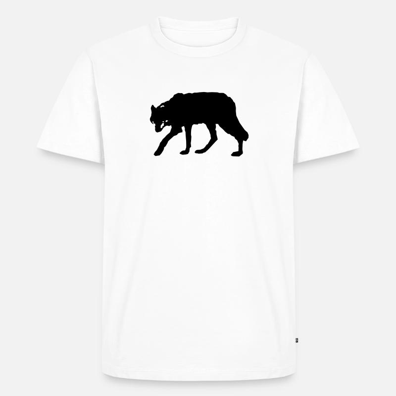 wolf_2 - Männer Premium Bio T-Shirt - Weiß