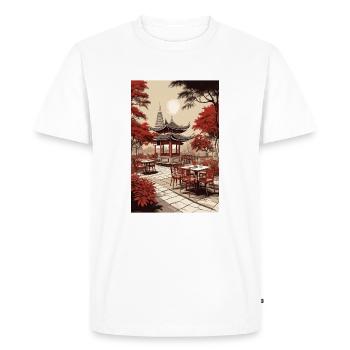 Asian Coffee - Men's Premium Organic T-Shirt - white - Front - Nico (187cm)