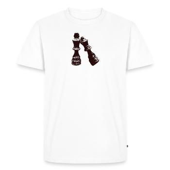 Jeu d'échecs roi et reine - T-shirt Premium bio Homme - blanc - Devant - Nico (187cm)