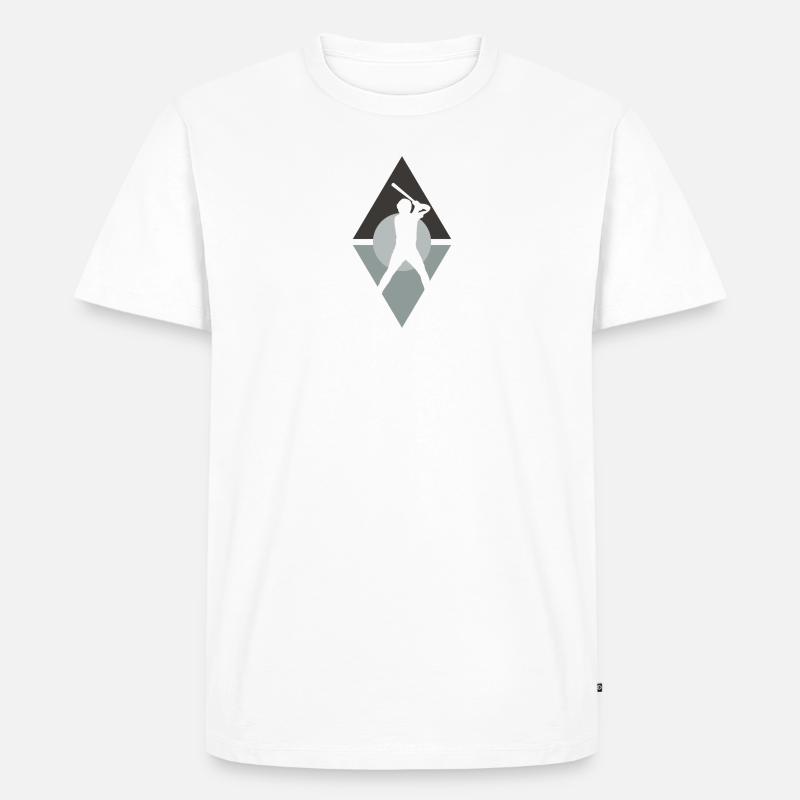 Batting Baserunner - Männer Premium Bio T-Shirt - Weiß