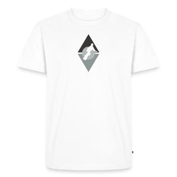 Snowboard Snowboard Sports d’hiver - T-shirt Premium bio Homme - blanc - Devant - Nico (187cm)