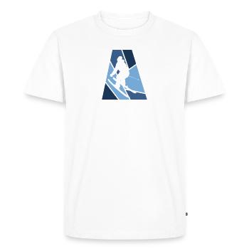 Ski Skieurs - T-shirt Premium bio Homme - blanc - Devant - Nico (187cm)
