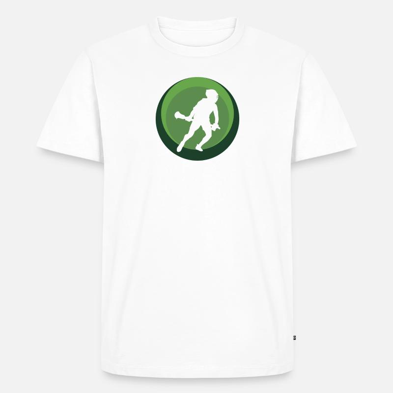 Lacrosse field Intercrosse - Männer Premium Bio T-Shirt - Weiß
