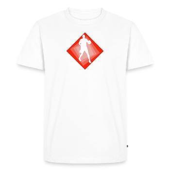 Panier de basket-ball - T-shirt Premium bio Homme - blanc - Devant - Nico (187cm)