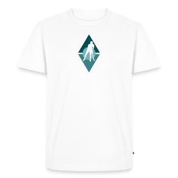 Hockey sur gazon Hockey en salle - T-shirt Premium bio Homme - blanc - Devant - Nico (187cm)