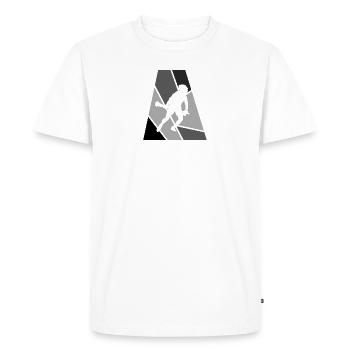crosse sur le terrain Lacrosse - T-shirt Premium bio Homme - blanc - Devant - Nico (187cm)