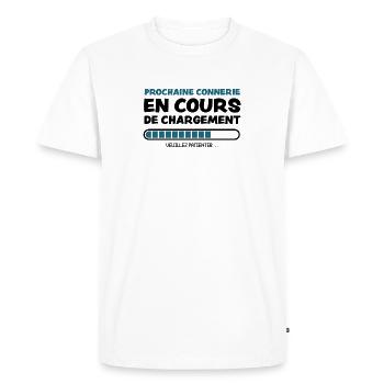 connerie en cours de chargement - T-shirt Premium bio Homme - blanc - Devant - Nico (187cm)
