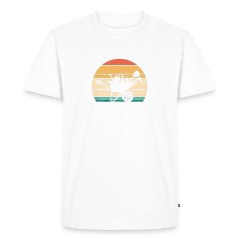Vintage Brouette Jardin jardinier jardinier - T-shirt Premium bio Homme - blanc - Devant - Nico (187cm)