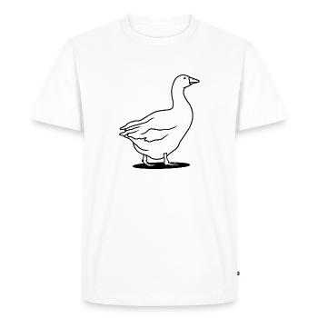 Goose - Men's Premium Organic T-Shirt - white - Front - Nico (187cm)