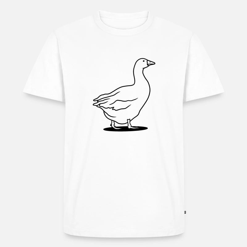 Gans - Männer Premium Bio T-Shirt - Weiß