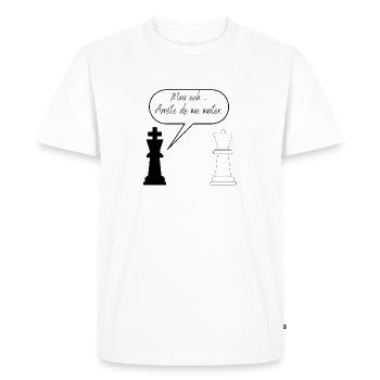 T-shirt échecs humour, idée cadeau joueur - T-shirt Premium bio Homme - blanc - Devant - Nico (187cm)