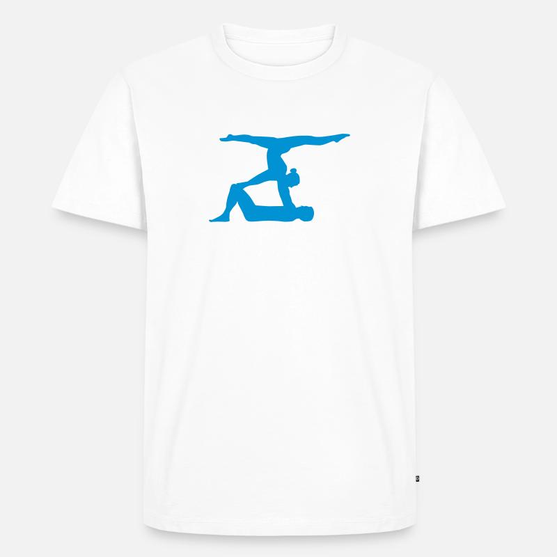 Akrobatik - Männer Premium Bio T-Shirt - Weiß