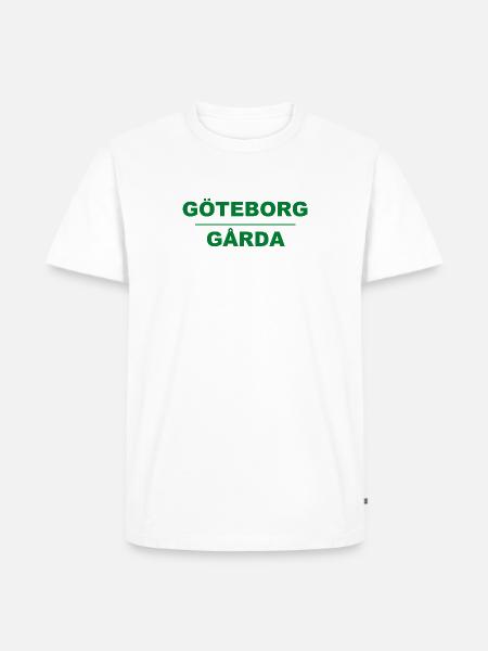 Göteborg Gårda – Green-black design - Men's Premium Organic T-Shirt - white