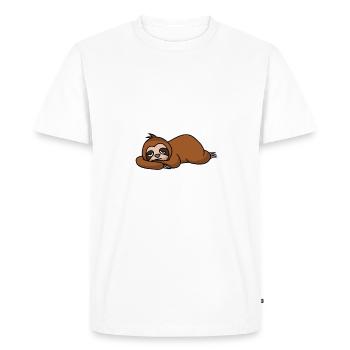 If laziness were a discipline - sloth - Men's Premium Organic T-Shirt - white - Front - Nico (187cm)
