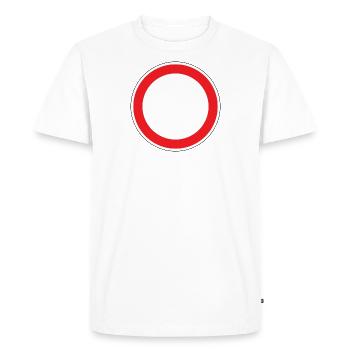 Road sign driving license passage forbidden - Men's Premium Organic T-Shirt - white - Front - Nico (187cm)