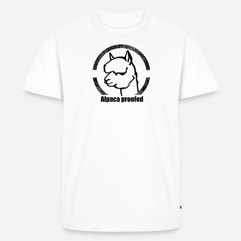alpaca proofed - Männer Premium Bio T-Shirt - Weiß