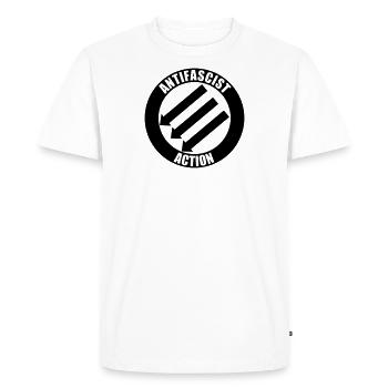 Action antifasciste - T-shirt Premium bio Homme - blanc - Devant - Nico (187cm)