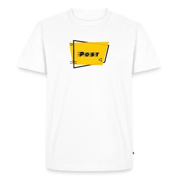 bureau de poste - T-shirt Premium bio Homme - blanc - Devant - Nico (187cm)