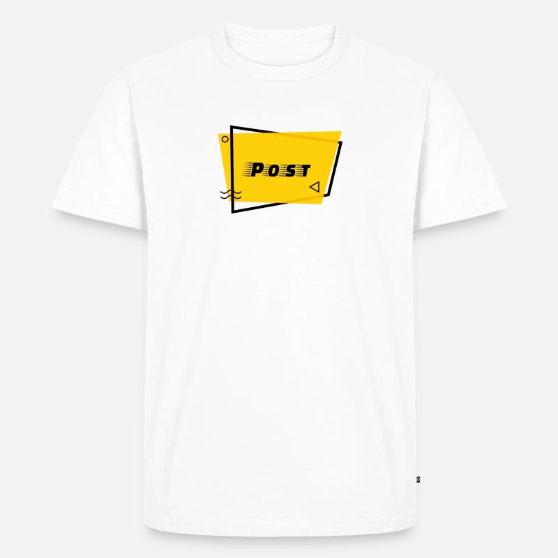 Post - Männer Premium Bio T-Shirt - Weiß