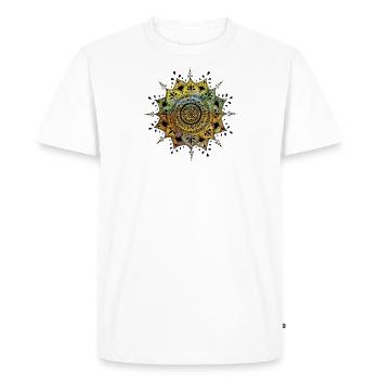 Mandala - Men's Premium Organic T-Shirt - white - Front - Nico (187cm)