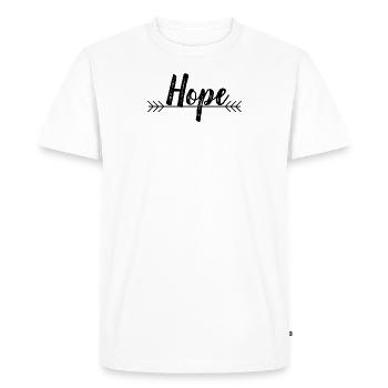 Hope - Christian - Men's Premium Organic T-Shirt - white - Front - Nico (187cm)