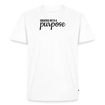 Créé avec un but - Christian - T-shirt Premium bio Homme - blanc - Devant - Nico (187cm)
