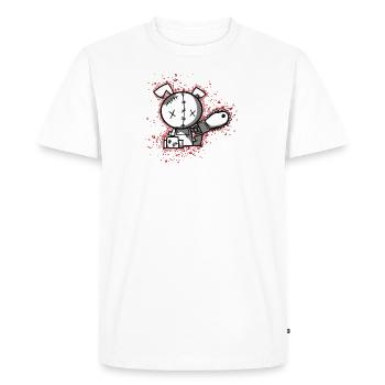 Evil Pets - Dog 2 - Men's Premium Organic T-Shirt - white - Front - Nico (187cm)