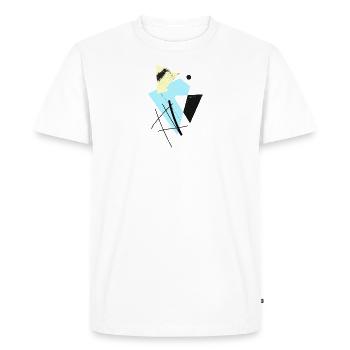 Hip abstract, geometric shapes and shapes - Men's Premium Organic T-Shirt - white - Front - Nico (187cm)