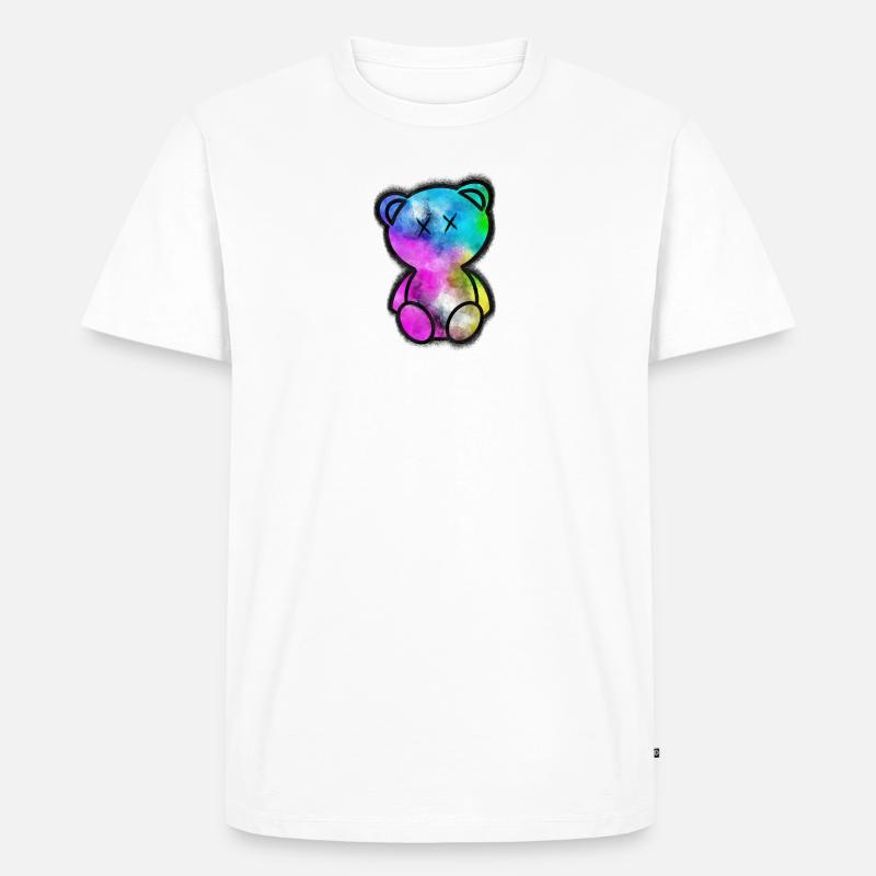 Patchy Bear 60 - Männer Premium Bio T-Shirt - Weiß